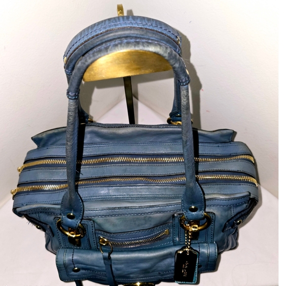 Coach Leather Hampton Lindsay Satchel Bag - Picture 4 of 10